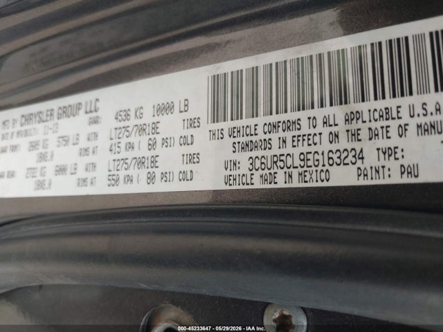 Aukcja sprzedaży 2014 Ram 2500 Tradesman, vin: 3C6UR5CL9EG163234, numer aukcji: 45233647