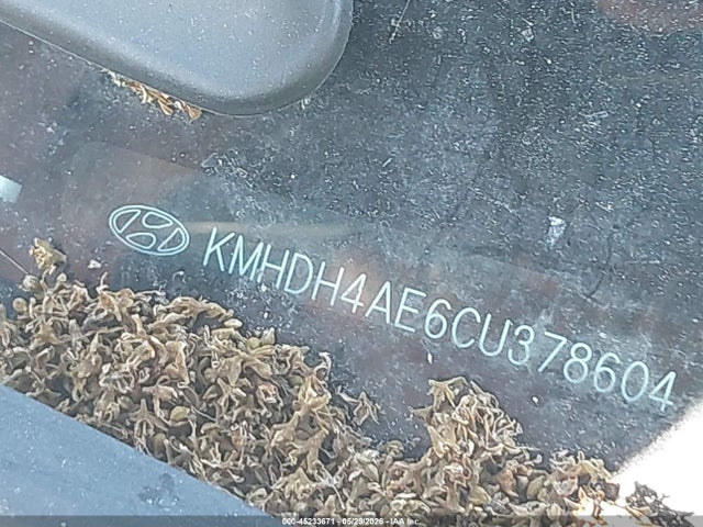 45233671 :رقم المزاد ، KMHDH4AE6CU378604 vin ، 2012 Hyundai Elantra Gls (ulsan Plant) مزاد بيع