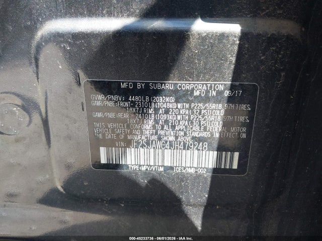 JF2SJAWC4JH479248 Subaru Forester 2.5i Touring