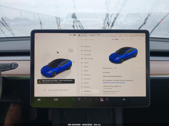 Продаж на аукціоні авто 2023 Tesla Model 3 Rear-wheel Drive, vin: 5YJ3E1EA0PF659374, номер лоту: 45234068