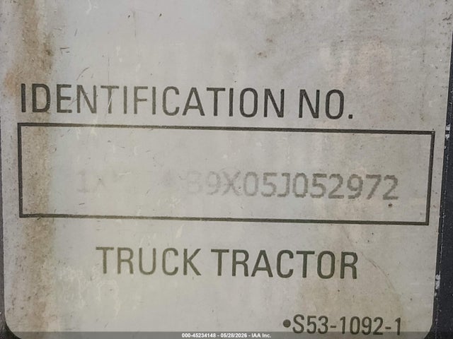 Продаж на аукціоні авто 2005 Kenworth Construction W900, vin: 1XKWDB9X05J052972, номер лоту: 45234148