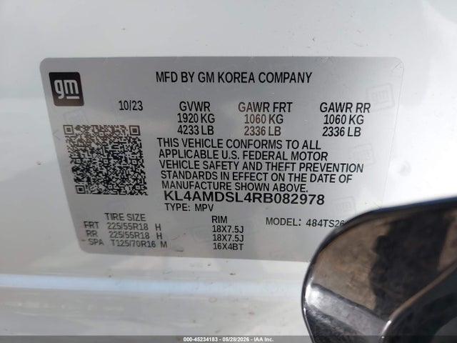 Aukcja sprzedaży 2024 Buick Encore Gx Sport Touring Fwd, vin: KL4AMDSL4RB082978, numer aukcji: 45234183
