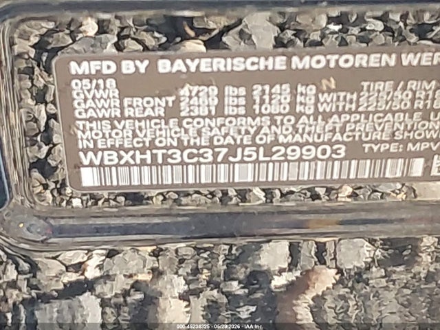 2018 Bmw X1 Xdrive28i მანქანა იყიდება აუქციონზე, vin: WBXHT3C37J5L29903, აუქციონის ნომერი: 45234325