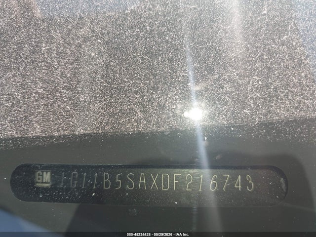 45234428 :رقم المزاد ، 1G11B5SAXDF216743 vin ، 2013 Chevrolet Malibu 1ls مزاد بيع