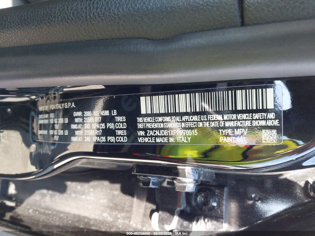2023 Jeep Renegade Upland 4x4 მანქანა იყიდება აუქციონზე, vin: ZACNJDB1XPPP70515, აუქციონის ნომერი: 45234458