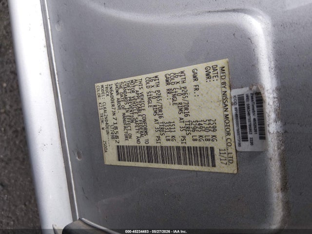 Продажа на аукционе авто 2018 Nissan Frontier Sv, vin: 1N6AD0ER7JN718582, номер лота: 45234483