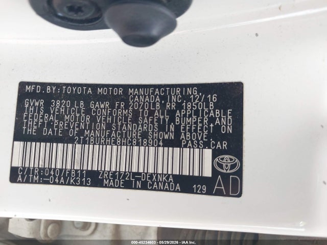 Toyota COROLLA LE 2017 2T1BURHE8HC818904 Image 9