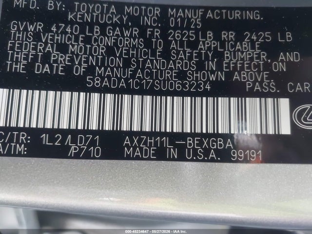 Lexus ES 300H 2025 58ADA1C17SU063234 Image 9