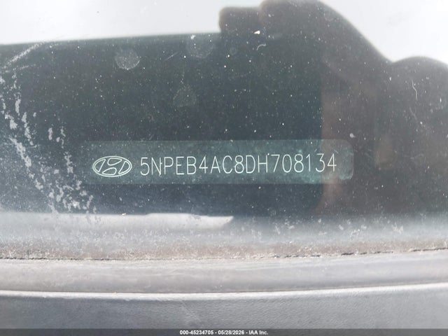 45234705 :رقم المزاد ، 5NPEB4AC8DH708134 vin ، 2013 Hyundai Sonata Gls مزاد بيع