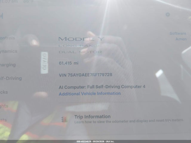 Aukcja sprzedaży 2024 Tesla Model Y Long Range Dual Motor All-wheel Drive, vin: 7SAYGAEE7RF179728, numer aukcji: 45234829