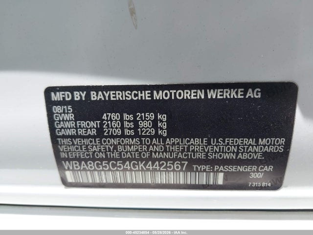 Продаж на аукціоні авто 2016 Bmw 328i Xdrive, vin: WBA8G5C54GK442567, номер лоту: 45234854