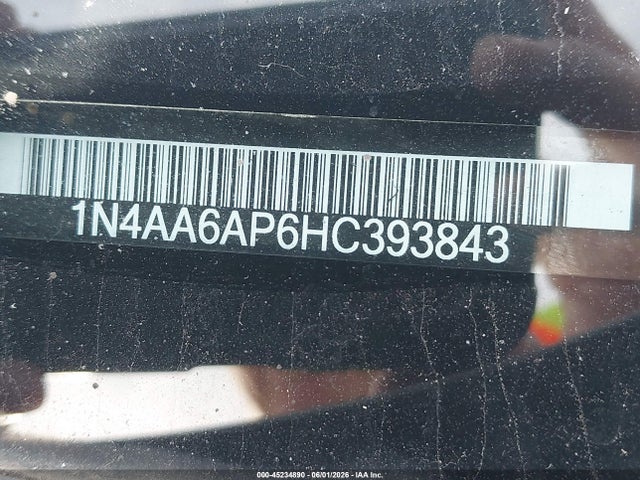 45234890 :رقم المزاد ، 1N4AA6AP6HC393843 vin ، 2017 Nissan Maxima 3.5 Sv مزاد بيع