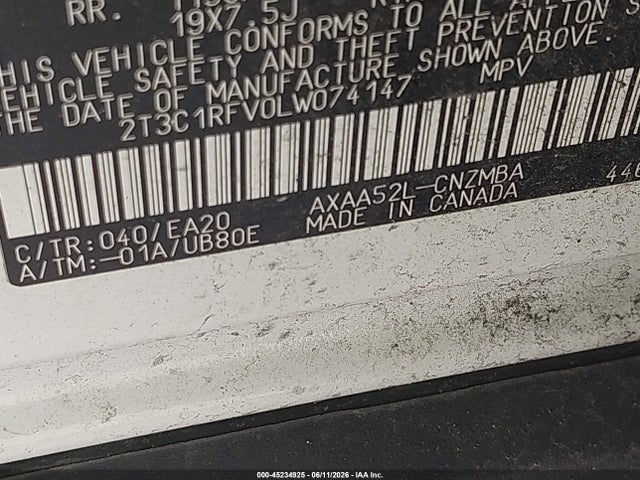 Toyota Rav4 Xle Premium 2020 2T3C1RFV0LW074147 Image 9