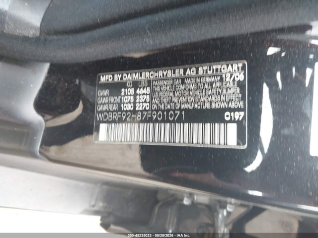 Продаж на аукціоні авто 2007 Mercedes-benz C 280 Luxury 4matic, vin: WDBRF92H87F901071, номер лоту: 45235023