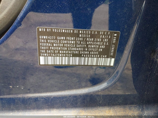 Aukcja sprzedaży 2014 Volkswagen Jetta 1.8t Se, vin: 3VWD17AJ7EM367526, numer aukcji: 45235408
