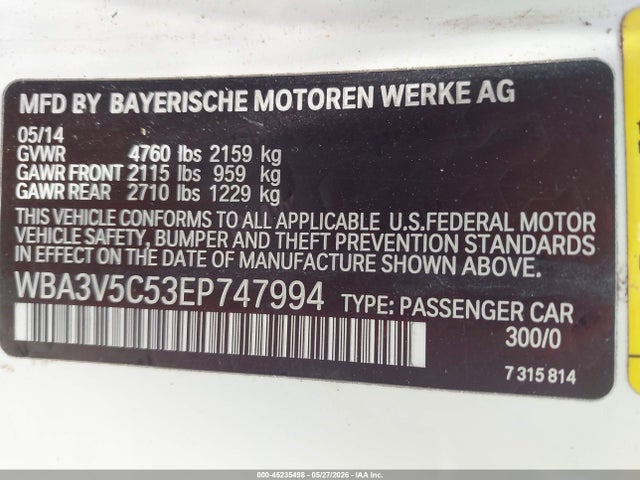 Продаж на аукціоні авто 2014 Bmw 428i, vin: WBA3V5C53EP747994, номер лоту: 45235498
