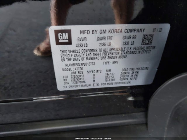 45235581 :رقم المزاد ، KL4MMFSL3PB013723 vin ، 2023 Buick Encore Gx Essence Fwd مزاد بيع