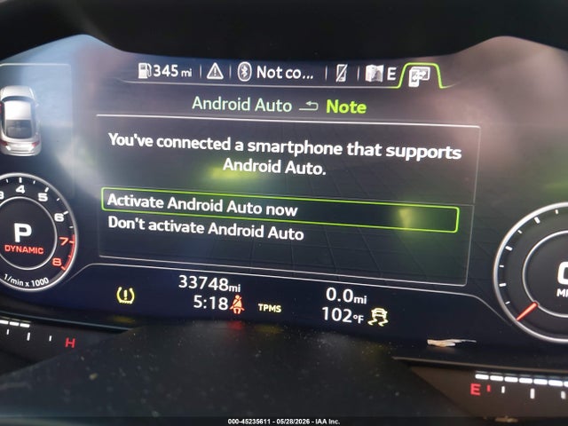 45235611 :رقم المزاد ، TRUAEAFV8M1002244 vin ، 2021 Audi Tt 45 Tfsi Quattro S Tronic مزاد بيع