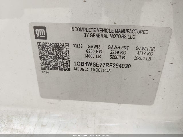 1GB4WSE77RF294030 Chevrolet Silverado 3500hd Chassis Lt
