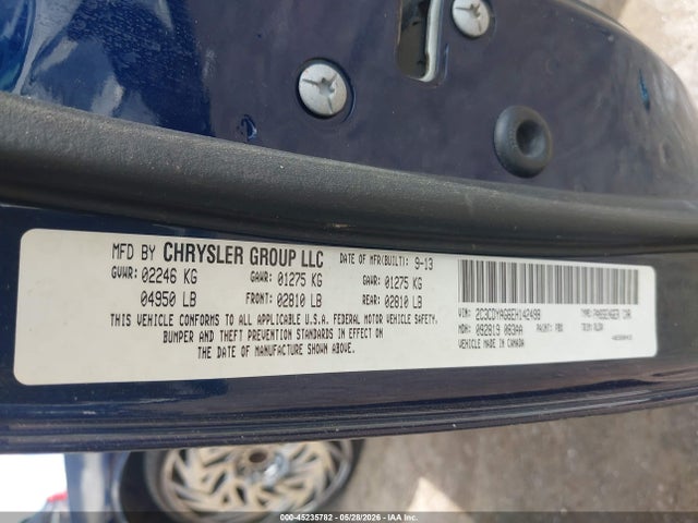 Aukcja sprzedaży 2014 Dodge Challenger Sxt Plus, vin: 2C3CDYAG6EH142498, numer aukcji: 45235782
