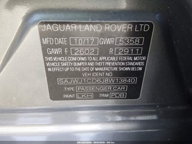 SAJWJ1CD6J8W13840 Jaguar Xj R-sport