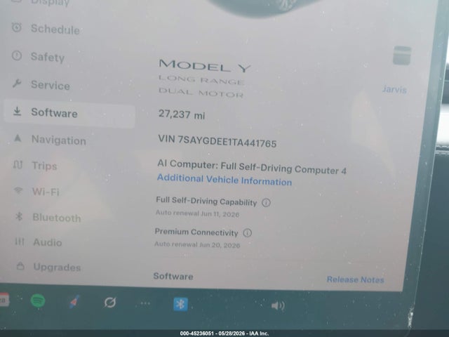 Продажа на аукционе авто 2026 Tesla Model Y All-wheel Drive/long Range Launch Series/premium All-wheel Drive, vin: 7SAYGDEE1TA441765, номер лота: 45236051