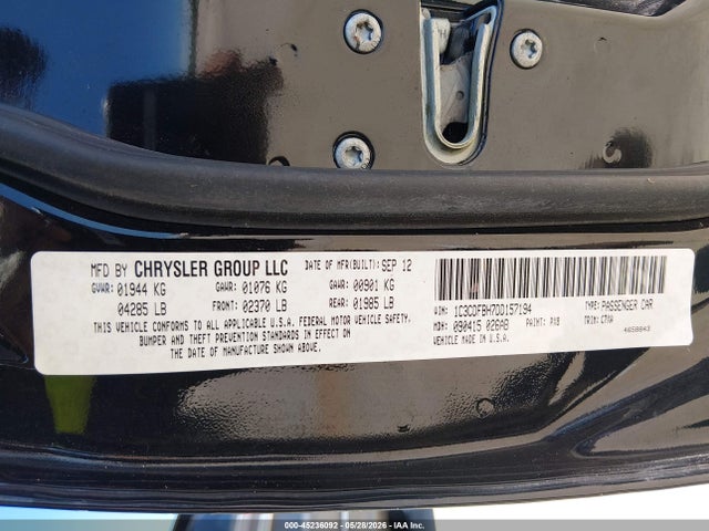 45236092 :رقم المزاد ، 1C3CDFBH7DD157194 vin ، 2013 Dodge Dart Rallye مزاد بيع
