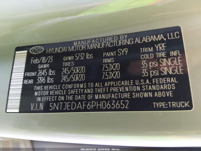 Hyundai Santa Cruz Limited 2023 5NTJEDAF6PH063652 Image 9