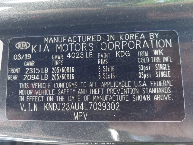 KIA SOUL S 2020 KNDJ23AU4L7039302 Image 9