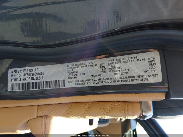 1C4RJYE66S8691474 Jeep Grand Cherokee 4xe Summit Reserve