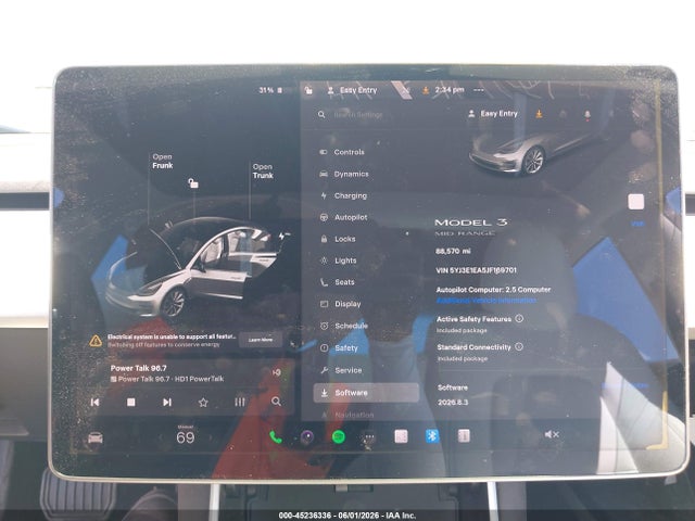 Tesla Model 3 Long Range/mid Range 2018 5YJ3E1EA5JF169701 Image 15