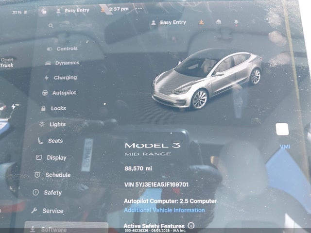 Tesla Model 3 Long Range/mid Range 2018 5YJ3E1EA5JF169701 Image 7