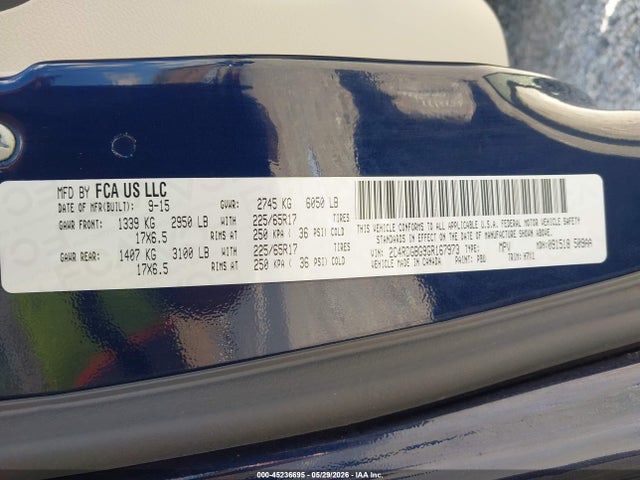 Dodge Grand Caravan Se 2016 2C4RDGBG9GR167973 Image 9