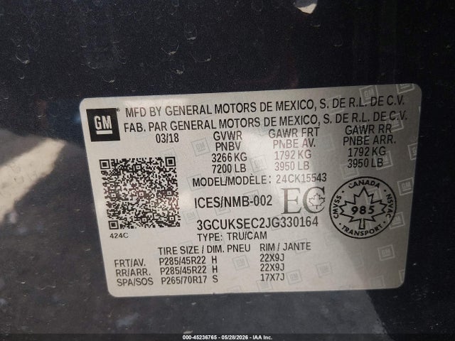 Chevrolet Silverado 1500 2lz 2018 3GCUKSEC2JG330164 Image 9