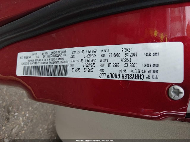 2015 Dodge Grand Caravan American Value Pkg მანქანა იყიდება აუქციონზე, vin: 2C4RDGBG0FR558346, აუქციონის ნომერი: 45236769