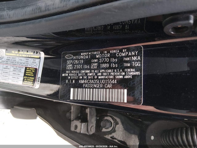 Продаж на аукціоні авто 2020 Hyundai Venue Sel, vin: KMHRC8A35LU015544, номер лоту: 45236825