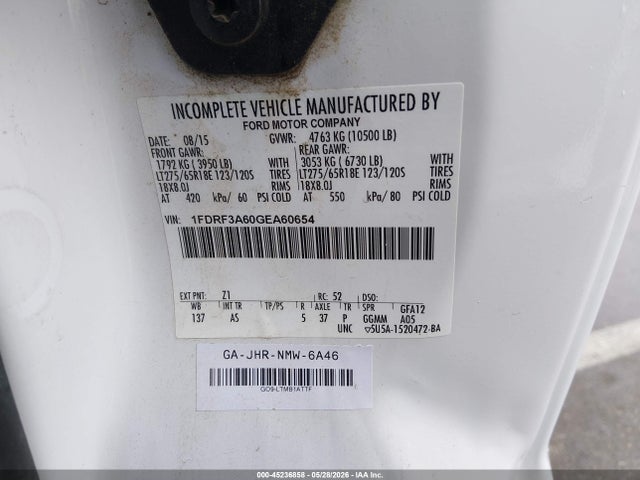 Ford F-350 Xl 2016 1FDRF3A60GEA60654 Image 9