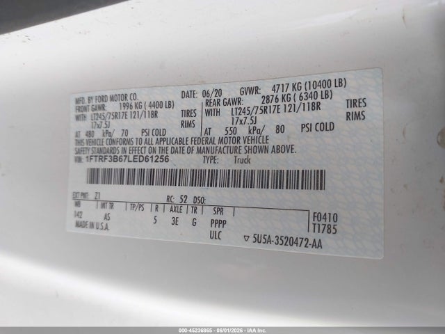 Ford F-350 Xl 2020 1FTRF3B67LED61256 Image 9