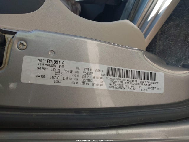 45236913 :رقم المزاد ، 2C4RC1BGXGR112478 vin ، 2016 Chrysler Town & Country Touring مزاد بيع