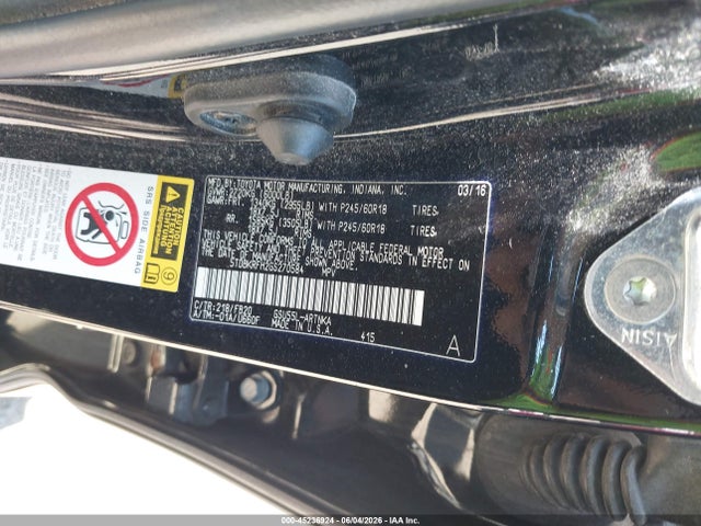 Toyota Highlander Le V6 2016 5TDBKRFH2GS270584 Image 9