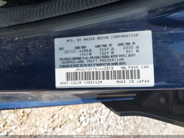 JM1GJ1U57G1442818 Mazda Mazda6 I Sport