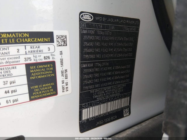 SALWR2REXKA833756 Land Rover Range Rover Sport Supercharged Dynamic