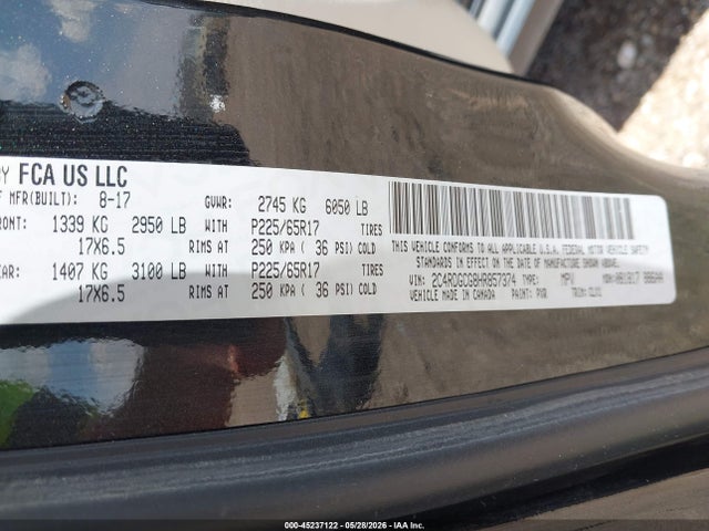 Продажа на аукционе авто 2017 Dodge Grand Caravan Sxt, vin: 2C4RDGCG8HR857374, номер лота: 45237122