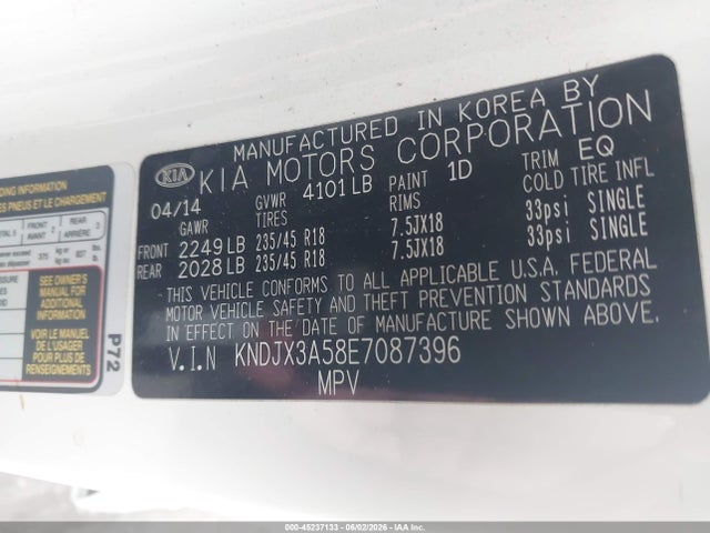 KIA Soul ! 2014 KNDJX3A58E7087396 Image 9