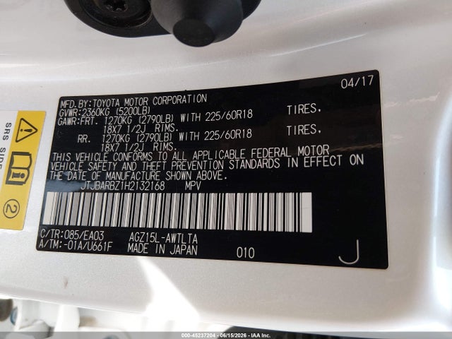 Lexus NX 200T 2017 JTJBARBZ1H2132168 Image 9