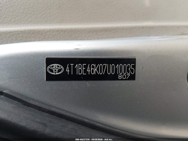 Aukcja sprzedaży 2007 Toyota Camry Se, vin: 4T1BE46K07U010035, numer aukcji: 45237235