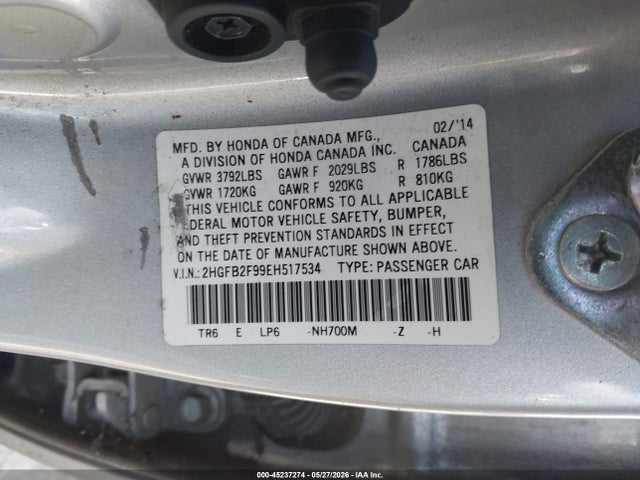 Honda Civic Ex-l 2014 2HGFB2F99EH517534 Image 9