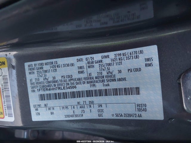 Ford Ranger Xlt 2024 1FTER4HH7RLE34506 Image 9