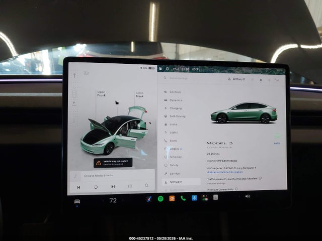 Aukcja sprzedaży 2025 Tesla Model 3 Long Range Rear-wheel Drive/standard Rear-wheel Drive, vin: 5YJ3E1EA8SF918668, numer aukcji: 45237512
