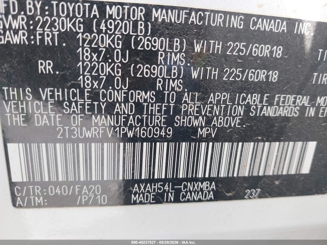 Продаж на аукціоні авто 2023 Toyota Rav4 Hybrid Woodland Edition, vin: 2T3UWRFV1PW160949, номер лоту: 45237527